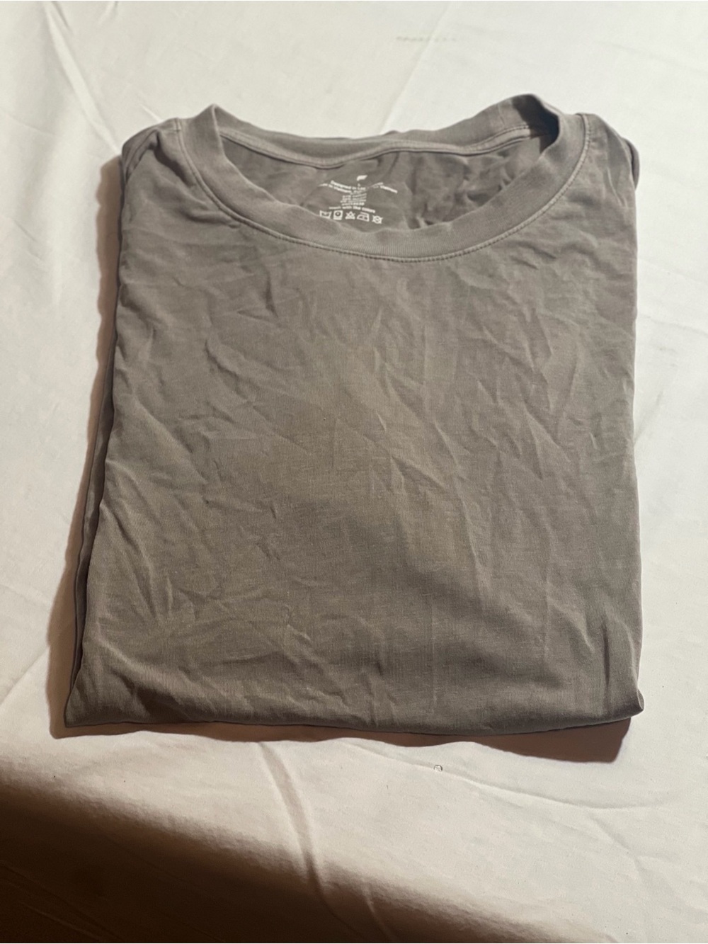 Fabletics Mens Crew Neck T-Shirt Size Large Brown Cotton Modal Blend Athletic